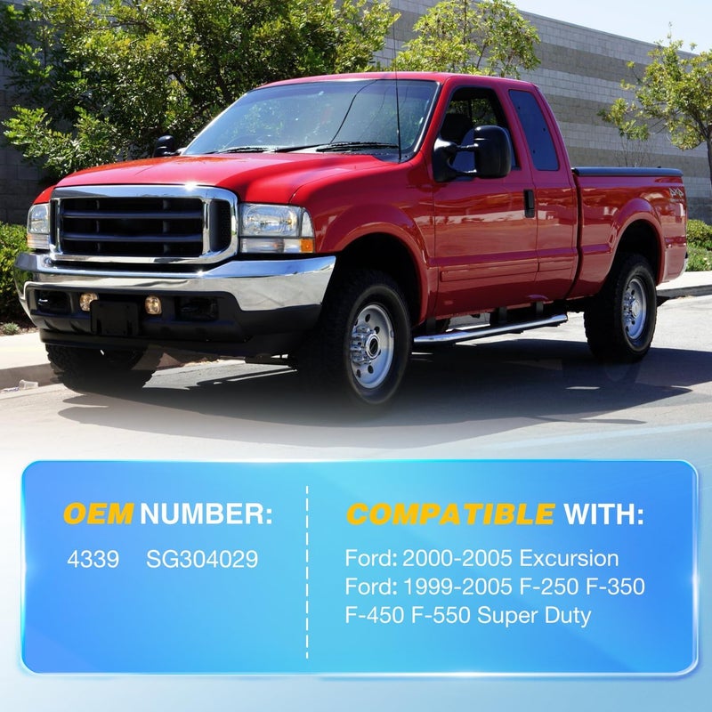 Nilight دعامات غاز غطاء المحرك 4339 لدعم الرفع لسيارات فورد إكسبيديشن 2000-2005 وفورد F-250 F-350 F-450 F-550 سوبر ديوتي، صدمات زنبركية بطول 18 بوصة، مجموعة من 2 قطعة - Image 3